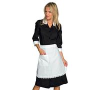 Isacco 083010 Grembiule con Pizzo, Bianco