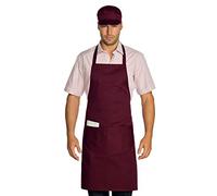 Isacco 087003 Pettorina Grembiule con Tasca Arrotondata, Taglia 70cm x 90cm, Bordeaux