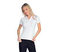 Isacco 125100 Donna Stretch Polo, Taglia M, Bianco