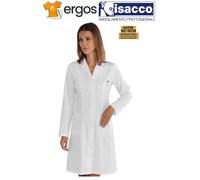 Isacco Camice da Donna VALENCIA Slim 100% Cotone Satin Manica Lunga Sfiancato