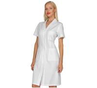 ISACCO Camice da Lavoro da Donna con Mezza Manica in 100% Cotone (Bianco)