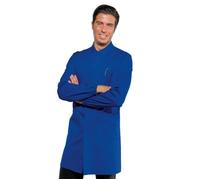 ISACCO Camice da Lavoro DOVER Uomo in Poliestere Cotone (Blu Cina)