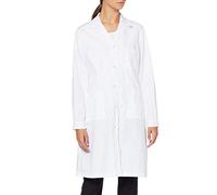 Isacco Camice Donna Bianco, Bianco, M, 65% Poliestere 35% Cotone, Manica Lunga, Bottoni a pressione - Tessuto 150 gr/m²