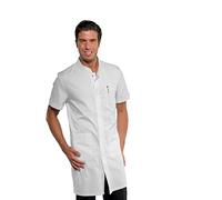 Isacco Camice Dover Bianco, Bianco, M, 65% Poliestere 35% Cotone, Mezza Manica