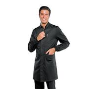 Isacco Camice Dover Nero, Nero, M, 65% Poliestere 35% Cotone, Manica Lunga