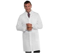 ISACCO Camice Lavoro Uomo Bottoni a Pressione e Polsi Maglia Policotone Bianco