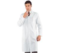ISACCO Camice Medico Unisex in 100% Cotone - 210 Gr/m² (Bianco)