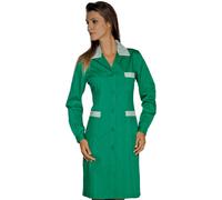 Isacco Camice POSITANO Manica Lunga Misto Cotone Collo Tasche Contrasto da Donna