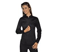 Isacco Camicetta Hollywood Stretch Nero, Nero, M, 97% Cotone 3% Spandex, Manica Lunga