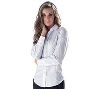 Isacco Camicia Bianca da Donna da Sala - Bar Ideale per Bariste e Cameriere - Marca Italiana SIGGI - Comodo Taschino sul Cuore e Colletto in Tessuto Rigido (M)