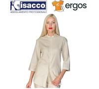 Isacco CAMICIA DETROIT Unisex Lino Collo Coreana Manica 3/4 Divisa da Lavoro
