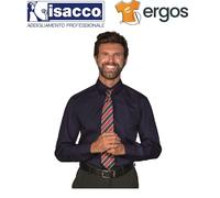 Isacco Camicia NEVADA Manica Lunga Blu con Collo Classico Unisex Alberghiero