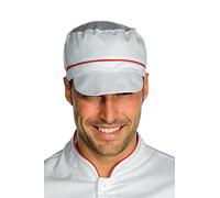 Isacco Cappello Charly - Isacco Bianco+Rosso, Bianco+Rosso, 65% Poliestere 35% Cotone, Con rete