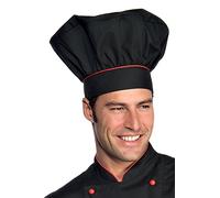 Isacco Cappello Cuoco Nero+Rosso, Nero+Rosso, 65% Poliestere 35% Cotone