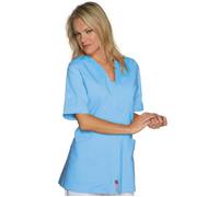 ISACCO Casacca BENIDORM Donna Mezza Manica in Poliestere Cotone (Azzurro)