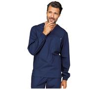 ISACCO Casacca Collo a V Unisex in 100% Cotone (Blu)