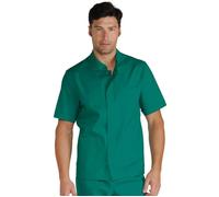 ISACCO Casacca Coreana CORFU' Mezza Manica Unisex in 100% Cotone (Verde)