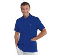 ISACCO Casacca Coreana CORFU' Mezza Manica Unisex in Policotone (Blu Cina)