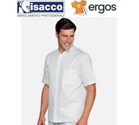 ISACCO Casacca Coreana Mezza Manica Uomo 100% Cotone Bianco podologo operatore