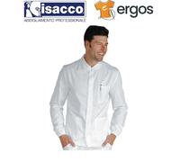 Isacco Casacca CORFU' Uomo Bianca Collo Coreana Divisa da Lavoro Manica Lunga