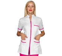 Isacco Casacca FLORIDA Manica Corta Zip Intera Collo Coreana Estetista Dentista