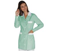 ISACCO Casacca MARBELLA Donna in 100% Cotone Piquet (Riga Verde)