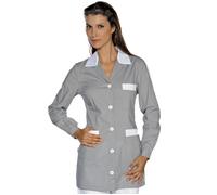 ISACCO Casacca MARBELLA Donna in Poliestere Cotone (Grigio+bianco)