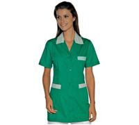 ISACCO Casacca MARBELLA Donna Mezza Manica in Poliestere Cotone (Verde)