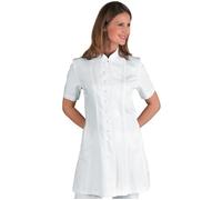 ISACCO Casacca Medica SIVIGLIA Donna Mezza Manica in 100% Cotone (Bianco)