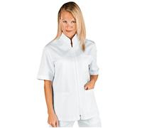 ISACCO Casacca SAMARCANDA Unisex Mezza Manica in 100% Cotone (Bianco)