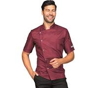 Isacco Giacca Cuoco Belfast Slim Super Dry Mezza Manica Bordeaux/Nero
