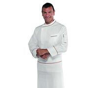Isacco Giacca cuoco Bilbao - Isacco Bianco+Italy, Bianco+Italy, M, 100% Cotone, Manica Lunga