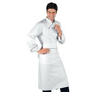 Isacco Giacca cuoco Bilbao - Isacco Bianco+Nero, Bianco+Nero, S, 100% Cotone, Manica Lunga