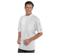 ISACCO Giacca Cuoco BILBAO Unisex Mezza Manica in 100% Cotone 190 Gr/m² Bianco