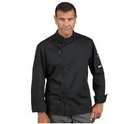 ISACCO Giacca Cuoco BILBAO ZIP Unisex in Poliestere Cotone (Nero)