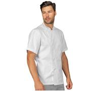 ISACCO Giacca Cuoco Unisex Mezza Manica in 100% Cotone (Bianco)