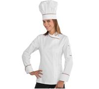 ISACCO Giacca LADY SNAPS Donna in 100% Cotone (Bianco+nero)