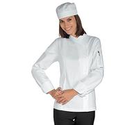 Isacco Giacca Lady Snaps - Isacco Bianco, Bianco, S, 100% Cotone, Manica Lunga