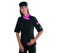 Isacco Giacca Lady Snaps - Isacco Nero+Fuxia, Nero+Fuxia, S, 65% Poliestere 35% Cotone, Mezza Manica