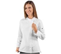 ISACCO Giacca LADY ZIP Donna in 100% Cotone (Bianco)