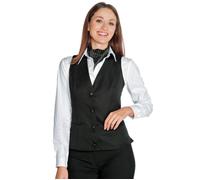 ISACCO Gilet da Lavoro VENEZIA Donna in 100% Poliestere (Nero)