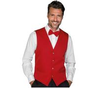 ISACCO Gilet Unisex con Gemello in 100% Poliestere (Rosso)