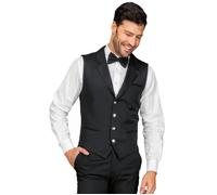 ISACCO Gilet WALL STREET Unisex in 100% Poliestere (Nero)