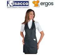 Isacco GREMBIULE BISTRO Corto Antracite Bar Sommelier Sala Cameriere Tasche Pub