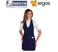 Isacco GREMBIULE BISTRO Corto Blu Bar Sommelier Sala Cameriere Tasche Gelateria