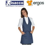 Isacco GREMBIULE BISTRO Corto Jeans Bar Sommelier Sala Cameriere Tasche Pub