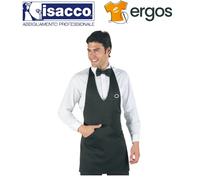 Isacco GREMBIULE BISTRO Corto Nero Barista Sommelier Sala Cameriere Tasche Pub