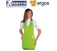 Isacco GREMBIULE BISTRO Corto Verde Mela Bar Sommelier Sala Cameriere Tasche Pub