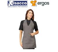 Isacco GREMBIULE BISTRO Grigio Barista Cuoco Sommelier Sala Cameriere Tasche Pub