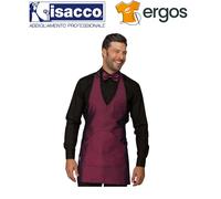 Isacco GREMBIULE BISTRO Lurex Bordeaux Barista Cuoco Cameriere Tasche Pub Unisex